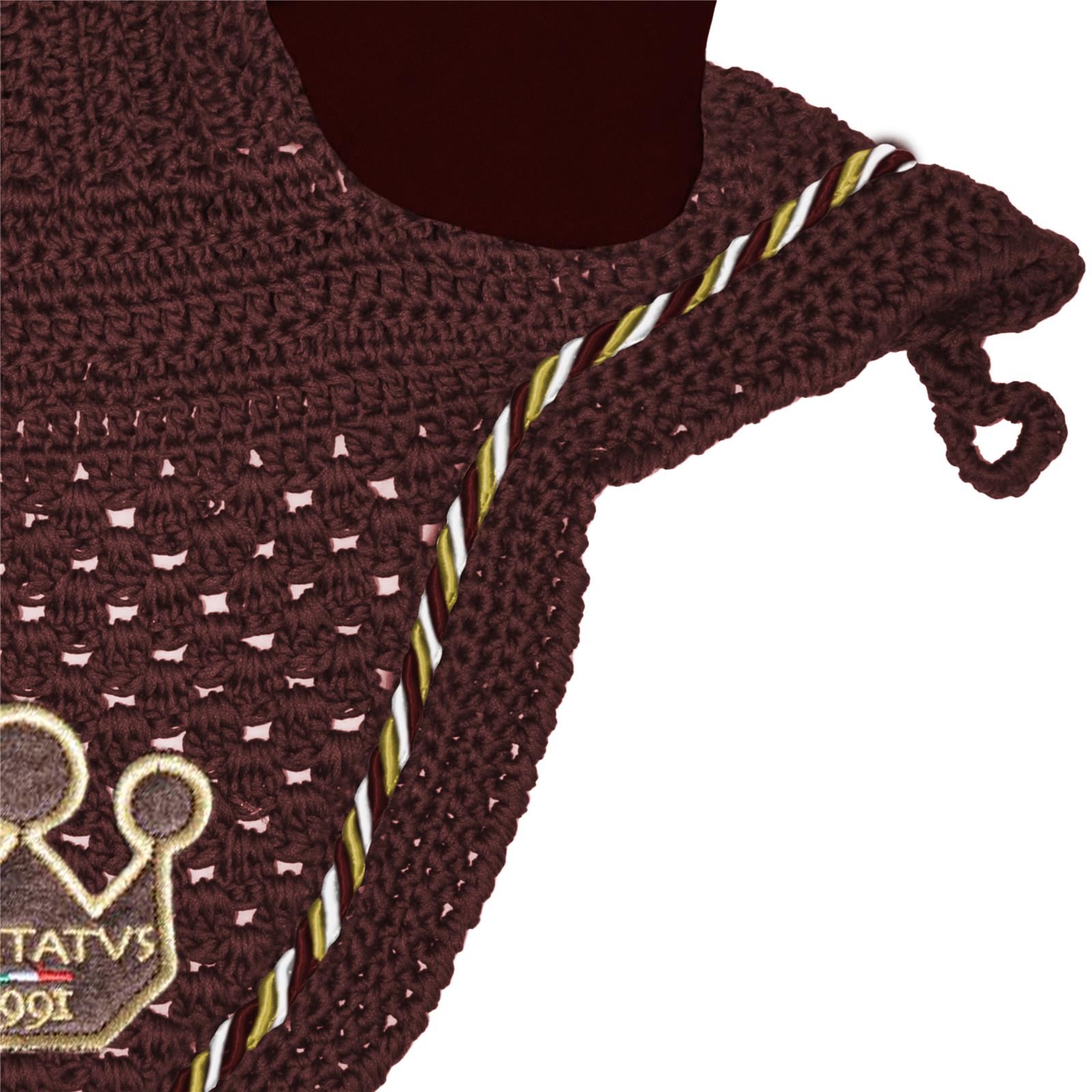 Foto 2 Cuffia Pony con Cordoncino Marrone, Beige e Oro