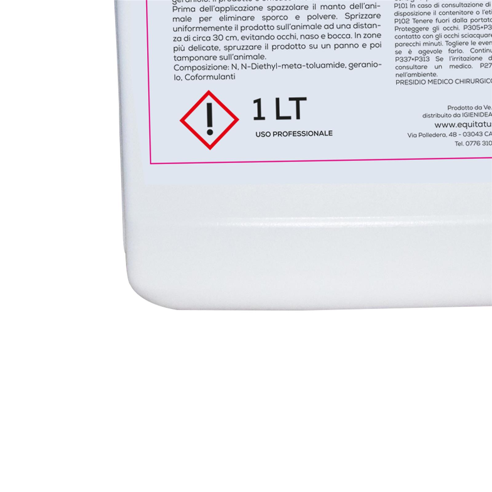 Foto 2 Disinfettante Repellente Insetti per Cavalli Super Concentrato Eolo 1Lt