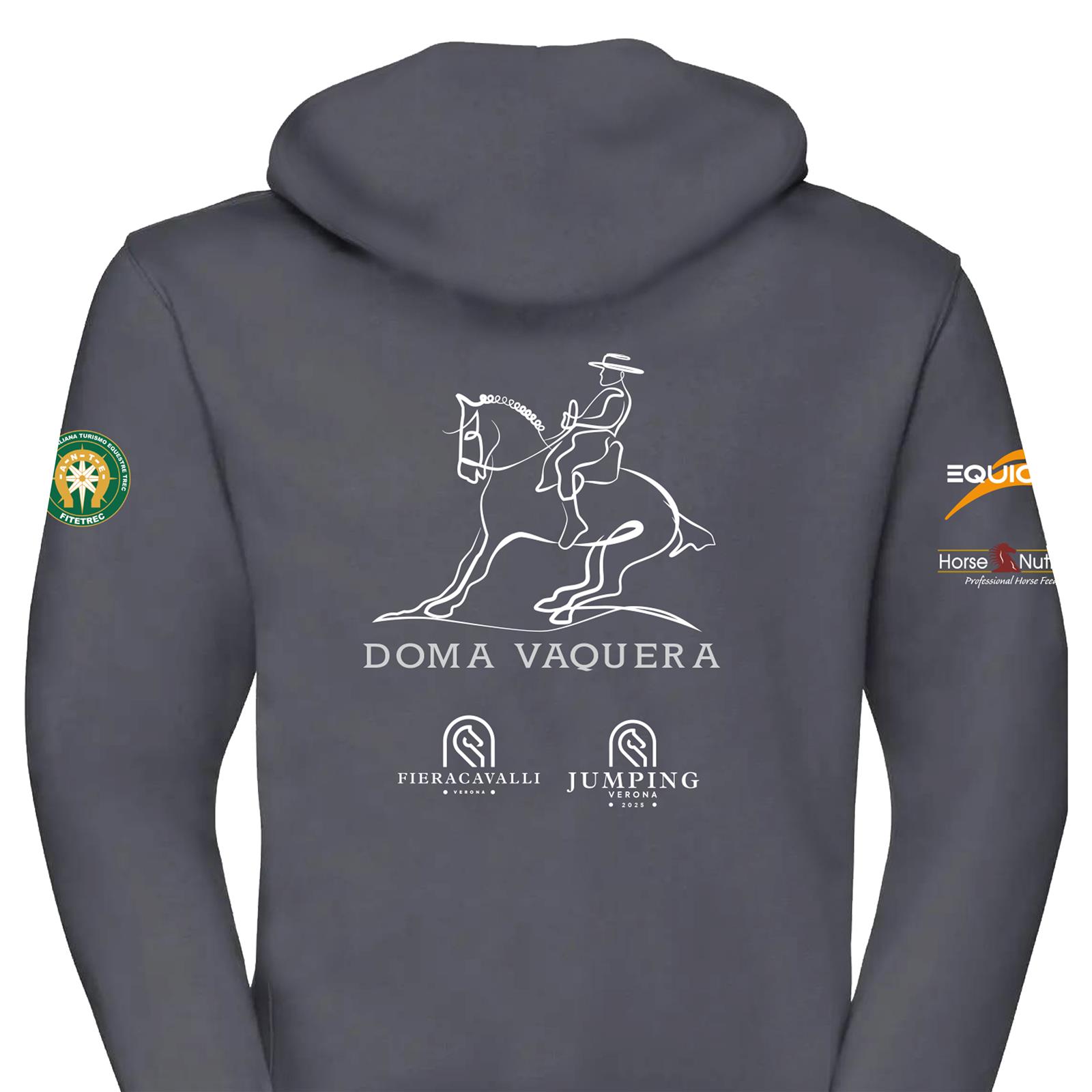 Foto 3 Felpa Equitazione Uomo Doma Vaquera Equitatus1991 Grigia