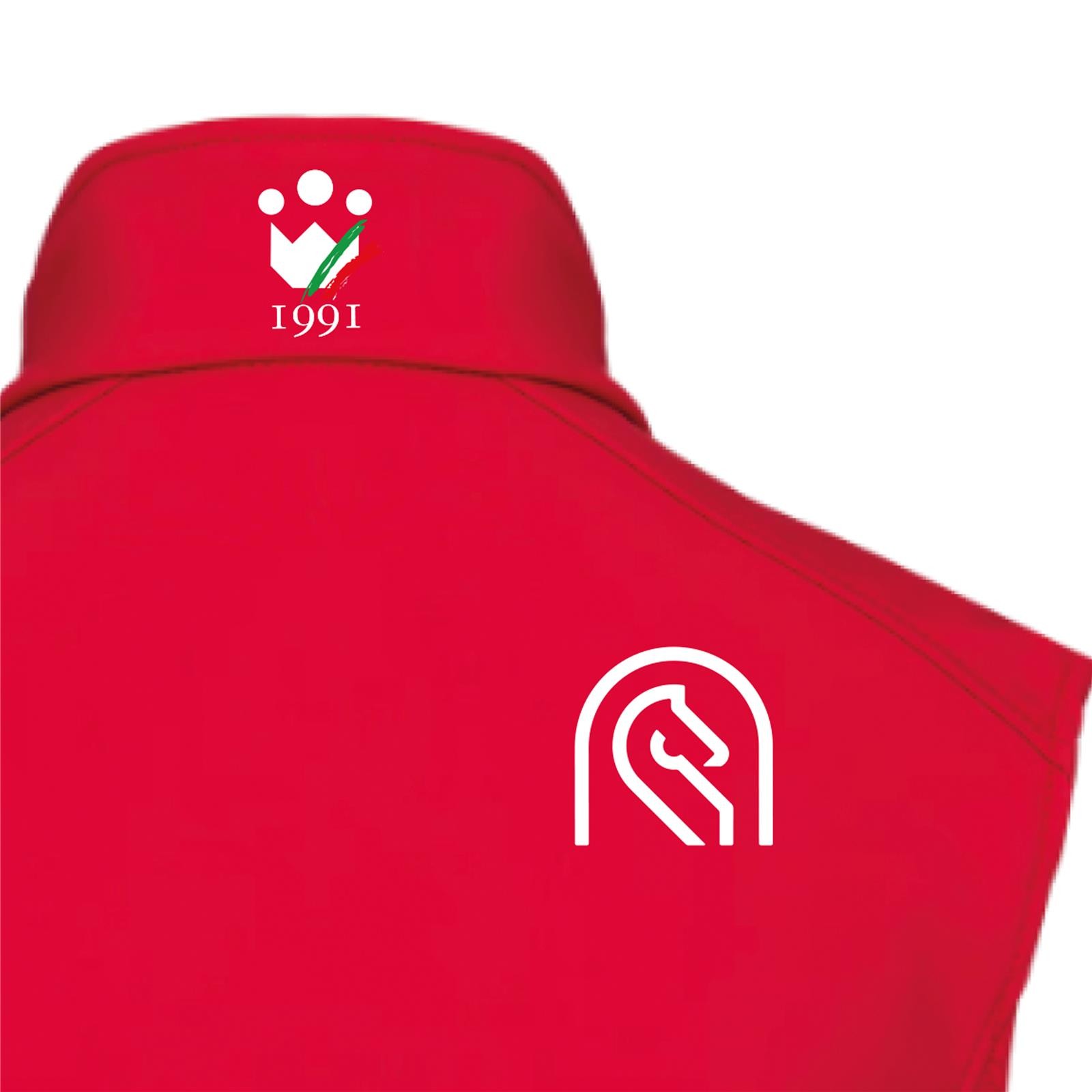 Foto 3 Giubbotto Equitazione Smanicato Donna Softshell Fieracavalli Rosso