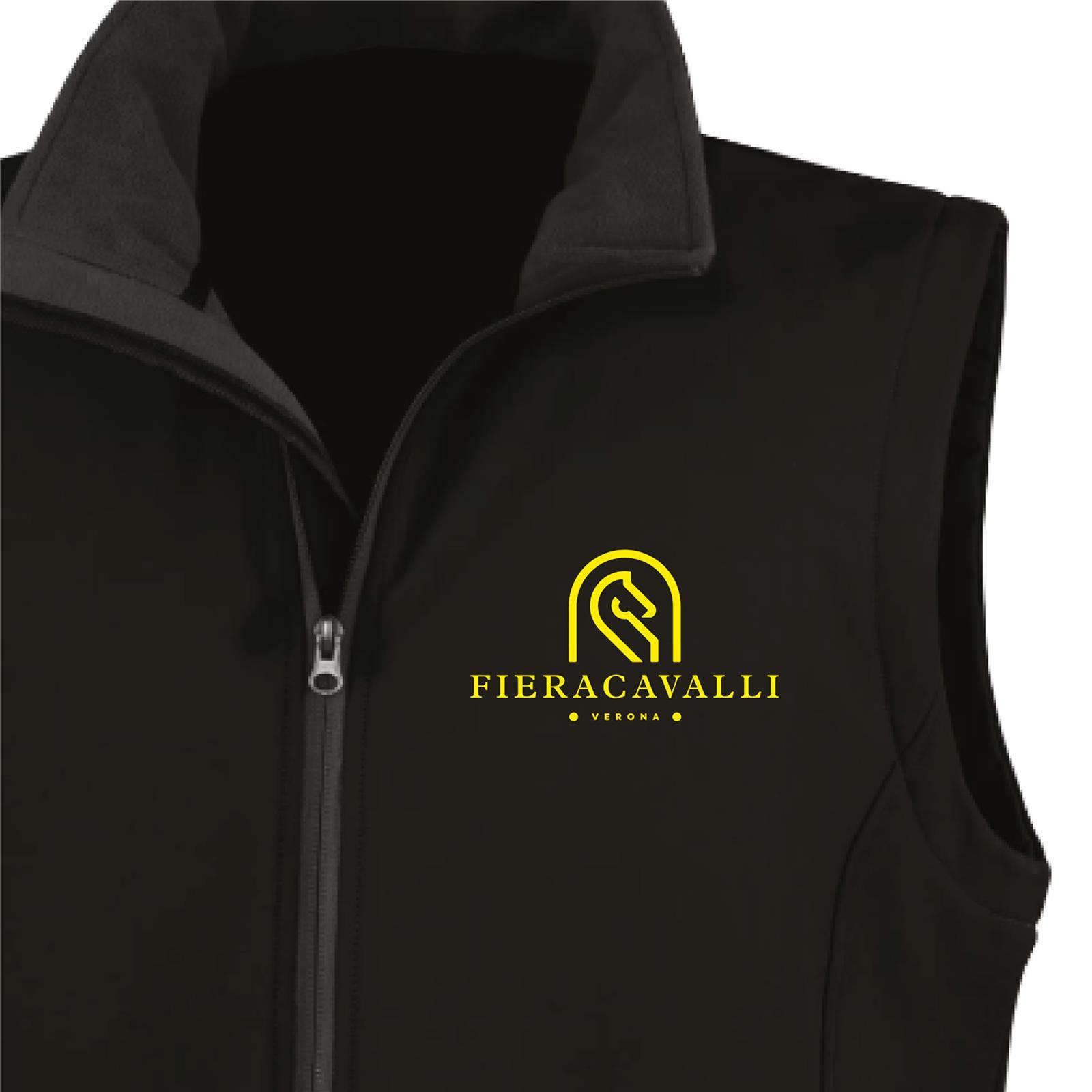 Foto 1 Giubbotto Equitazione Smanicato Uomo Softshell Fieracavalli Nero