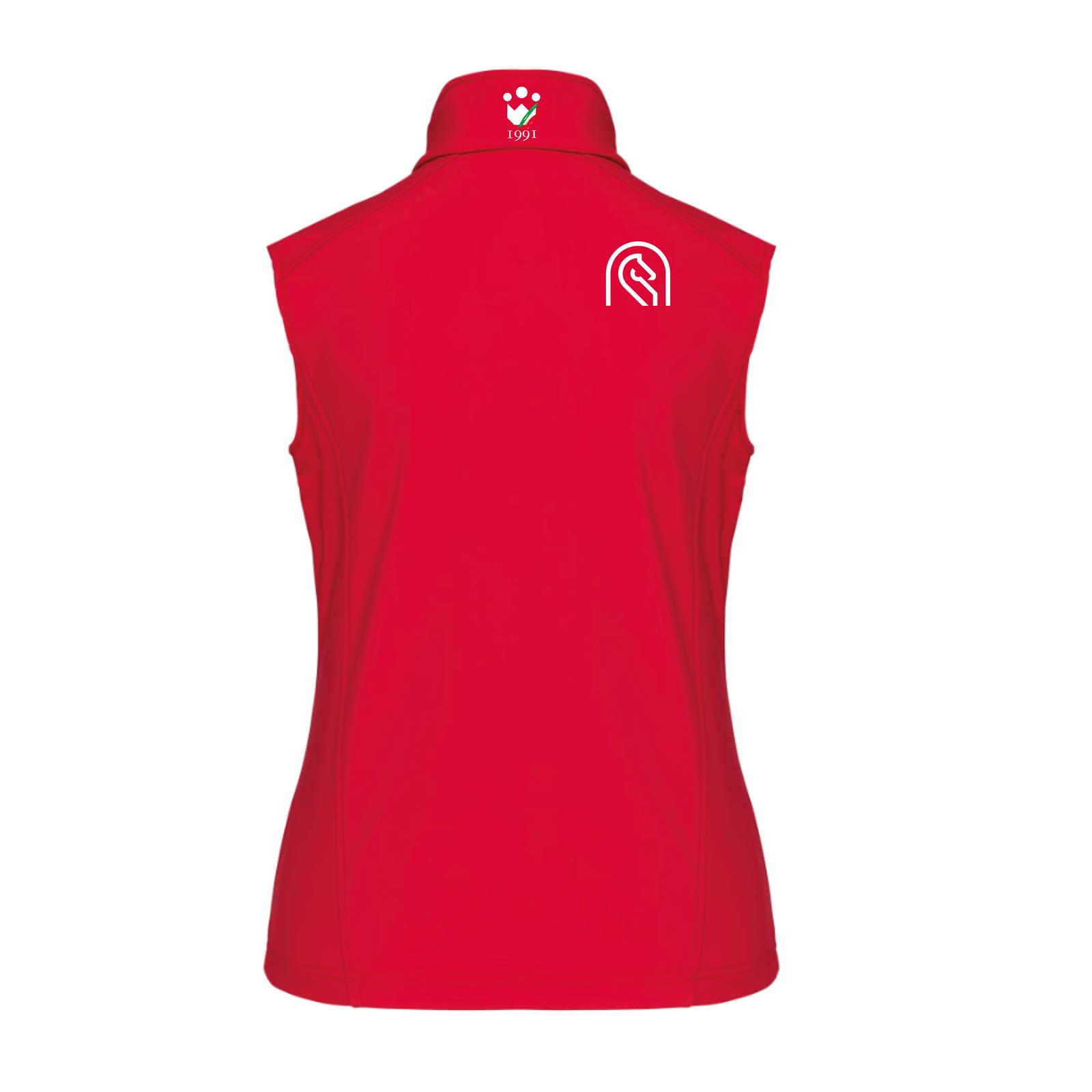 Foto 2 Giubbotto Equitazione Smanicato Uomo Softshell Fieracavalli Rosso