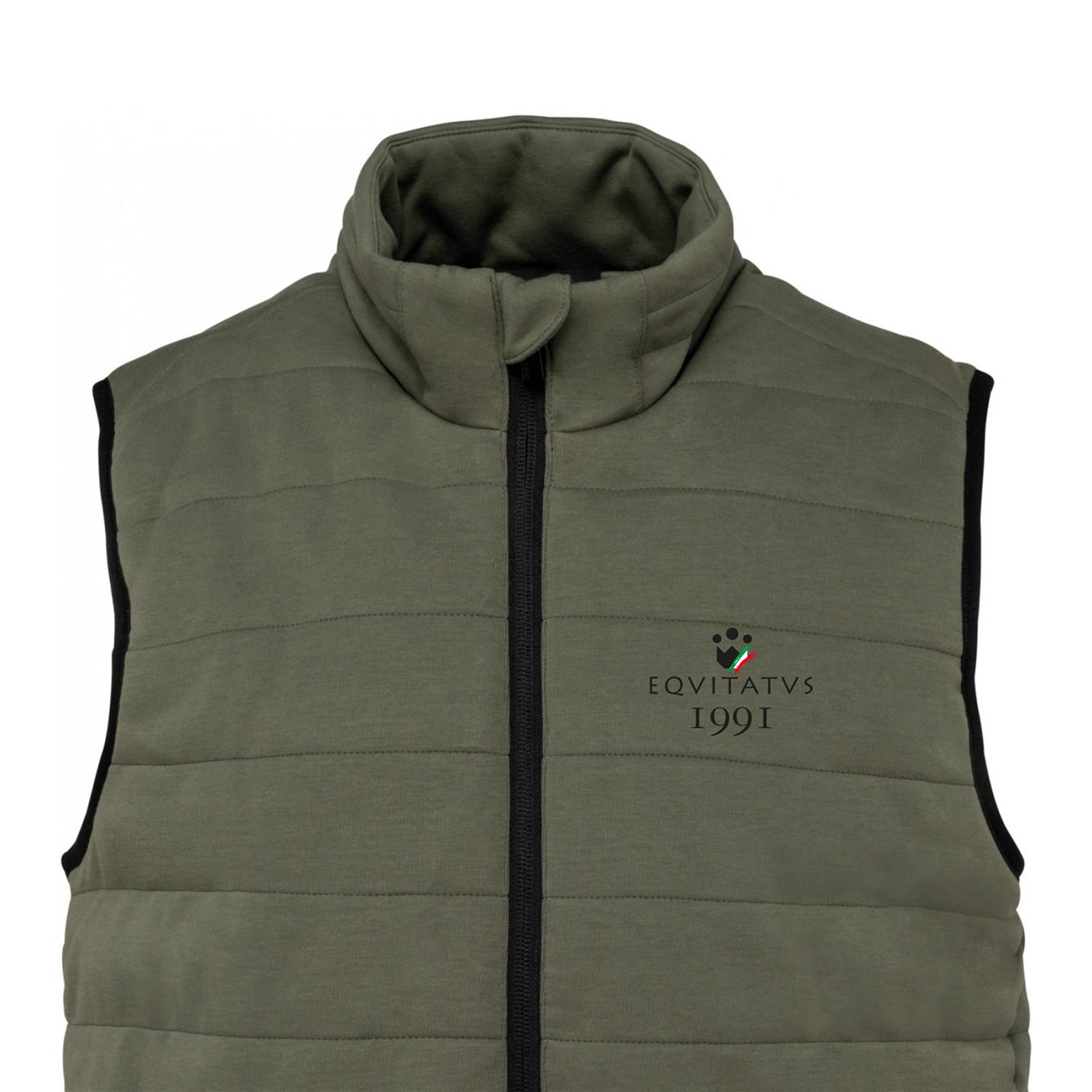 Foto 1 Giubbotto Equitazione Smanicato Uomo Verde Militare