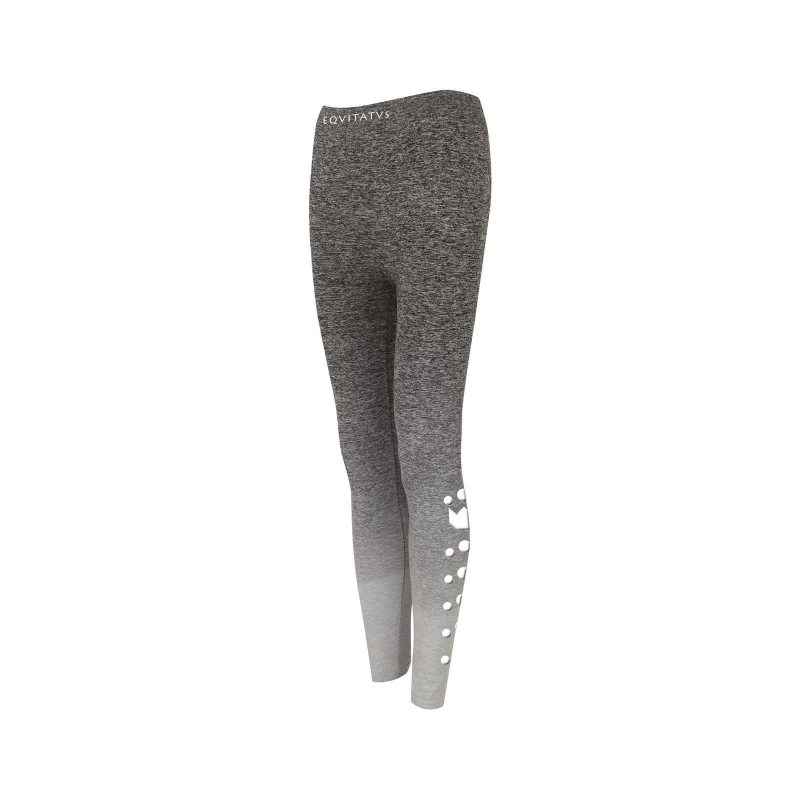 Foto 2 Leggings Equitazione Donna Grigio e Bianco