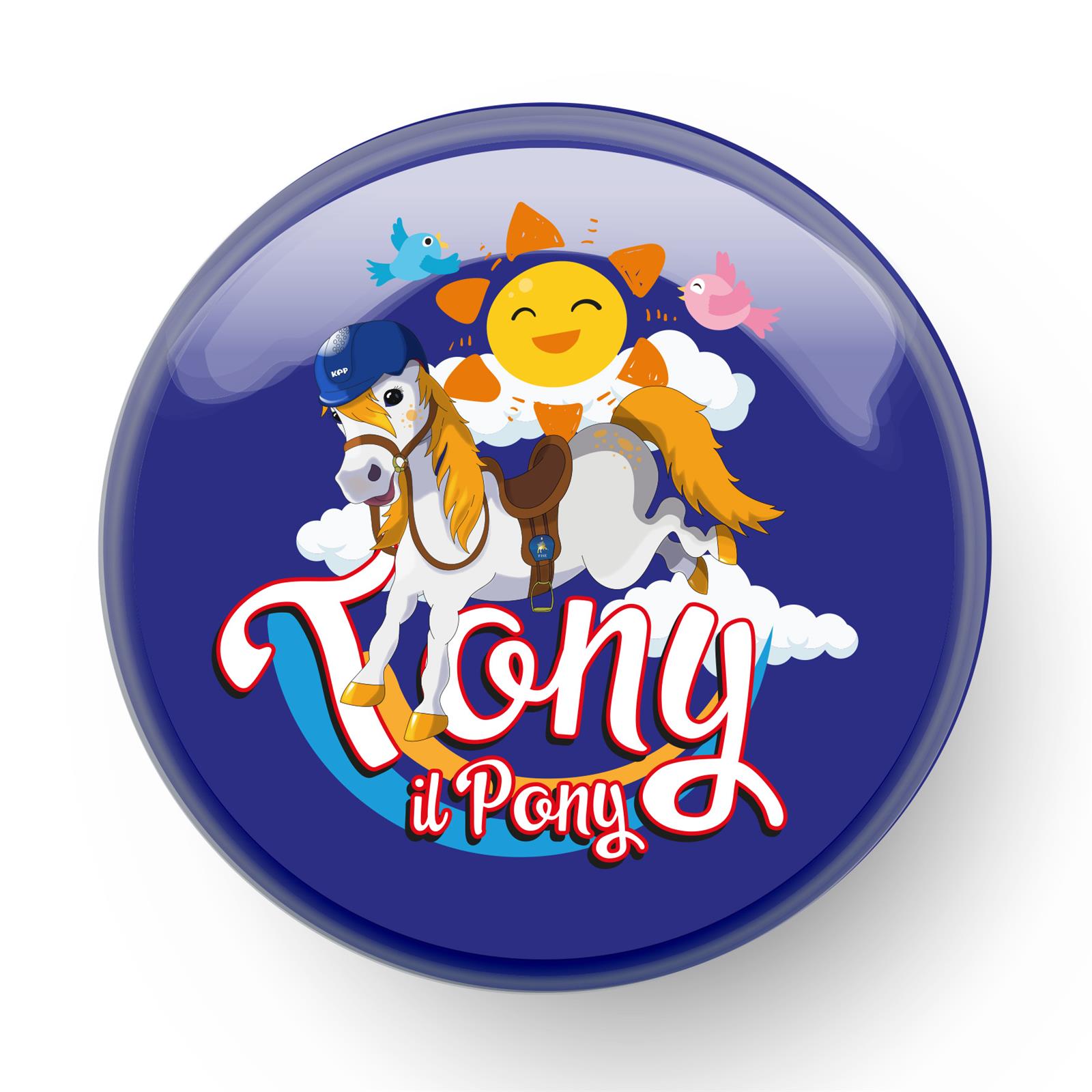 Foto 1 Spilla Tony il Pony Blu