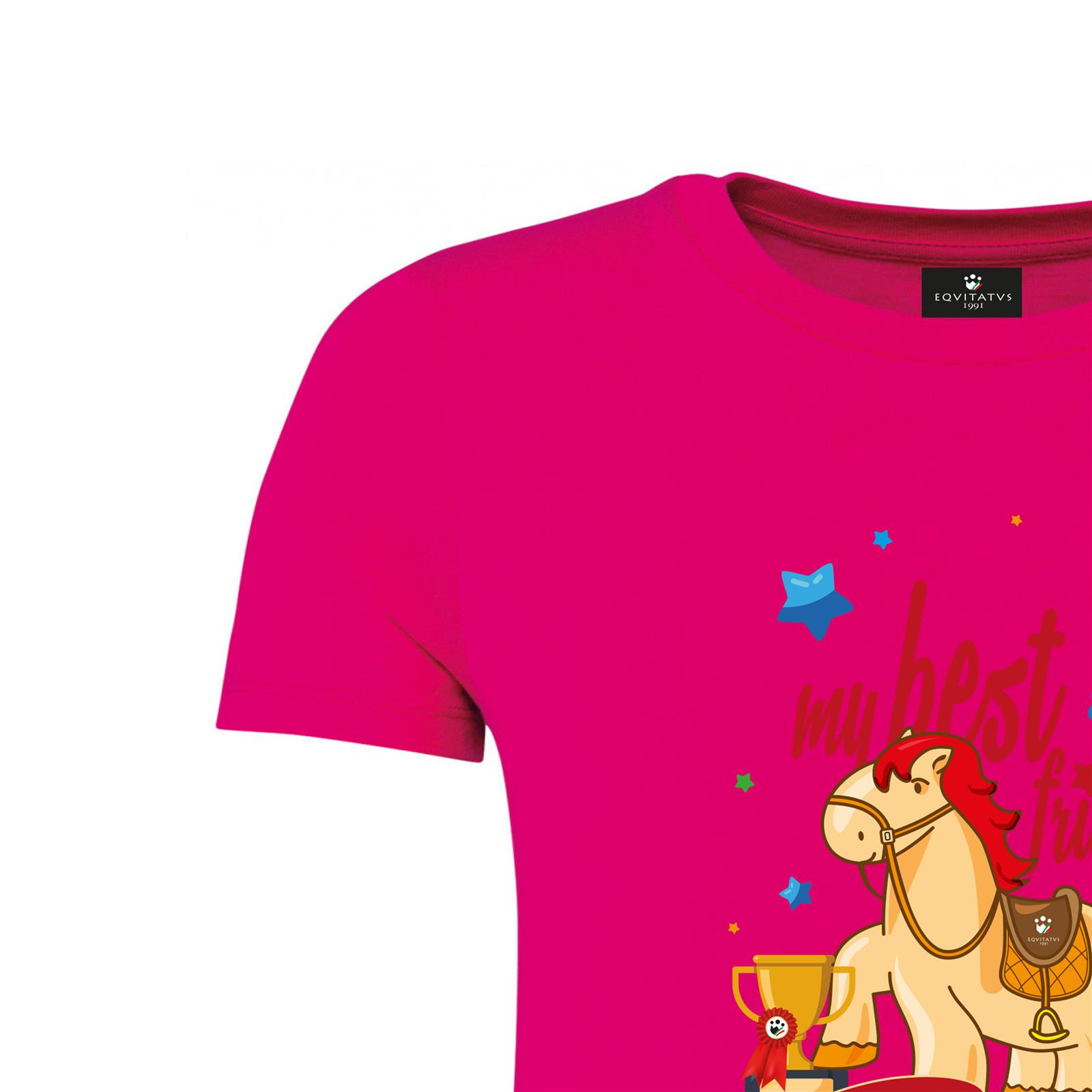 Foto 3 T-Shirt Equitazione Bambino My Best Friend Ponipò Fucsia