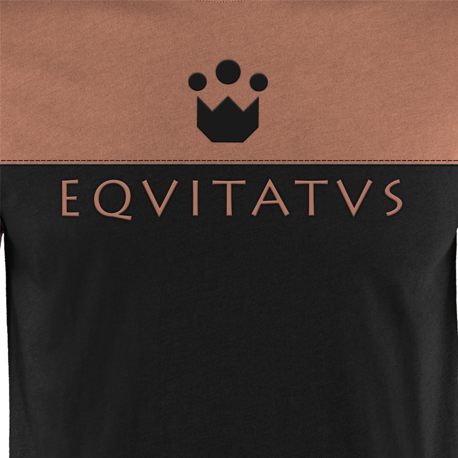 Foto 3 T-Shirt Equitazione Unisex Special 5 Nera e Marrone Camel
