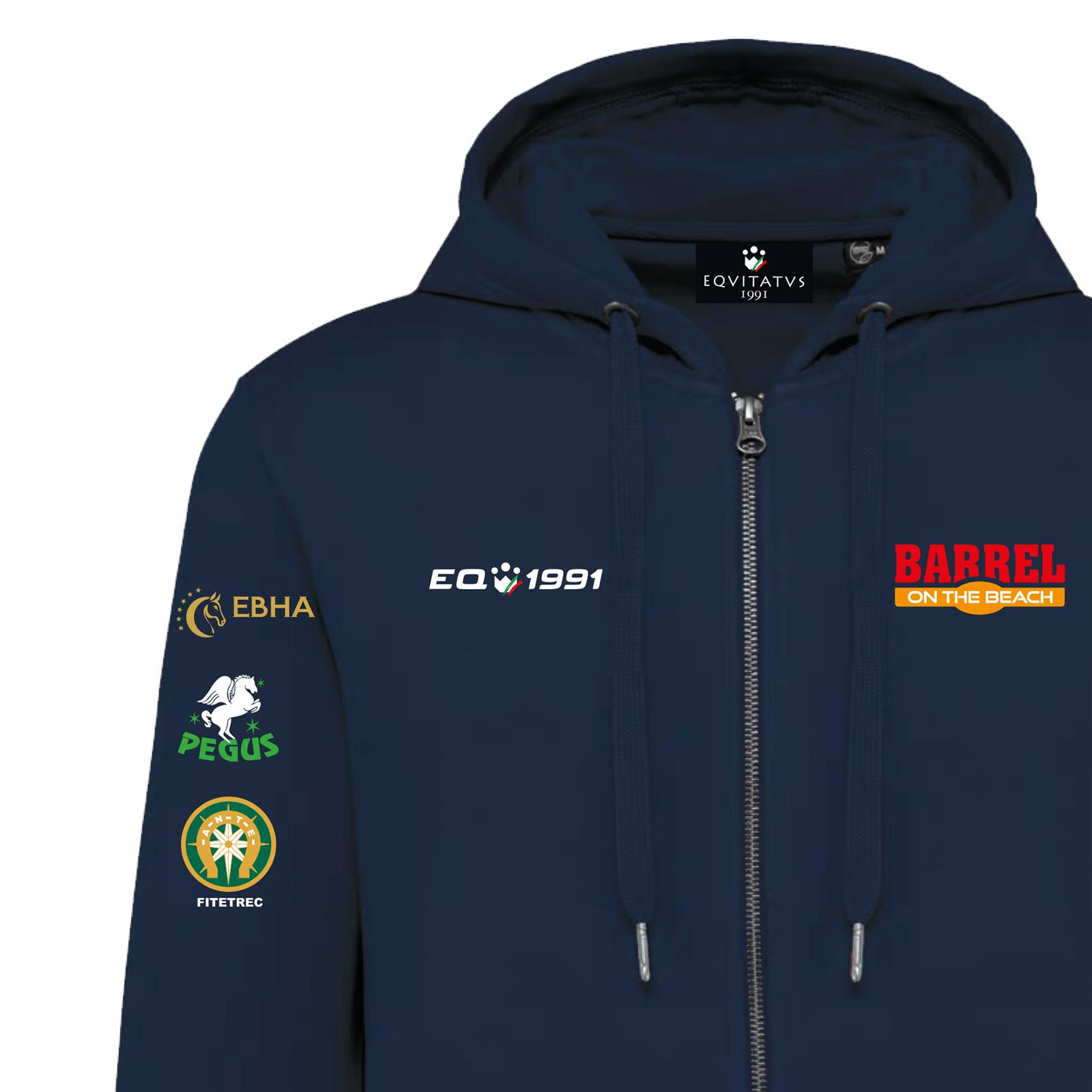 Foto 2 Felpa Equitazione Unisex Estiva Yuri Barrel On The Beach Navy
