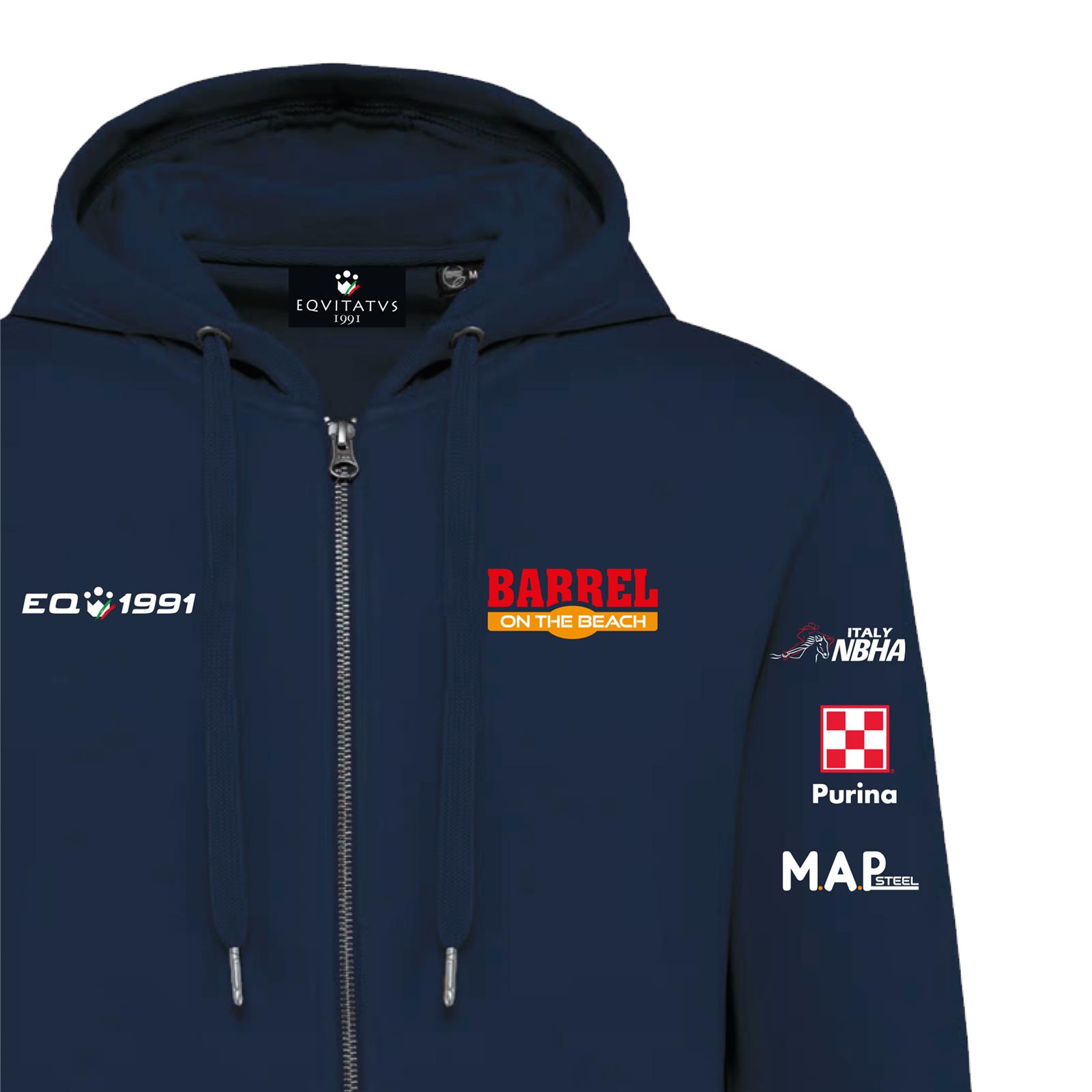 Foto 3 Felpa Equitazione Unisex Estiva Yuri Barrel On The Beach Navy