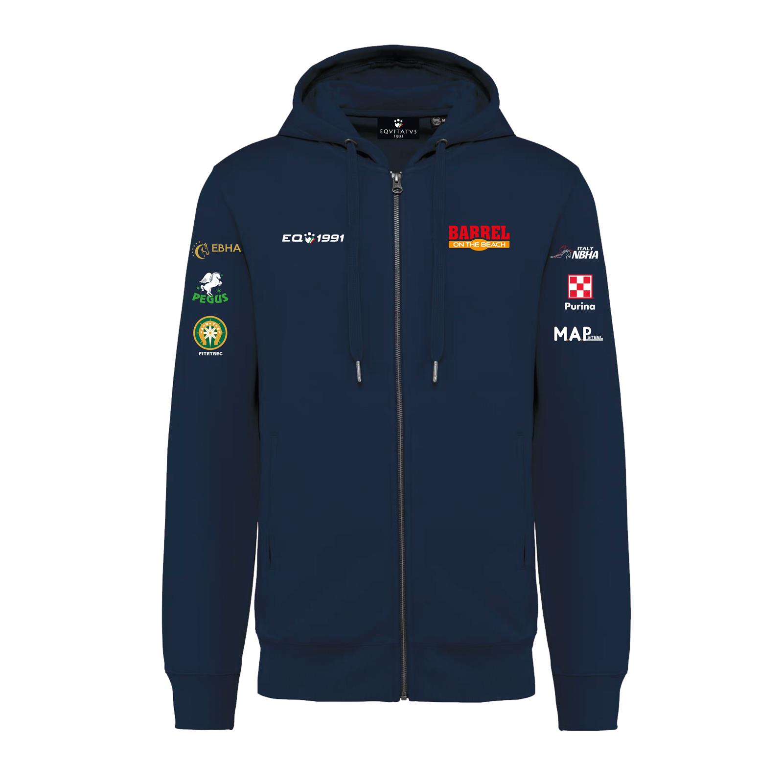 Foto principale Felpa Equitazione Unisex Estiva Yuri Barrel On The Beach Navy