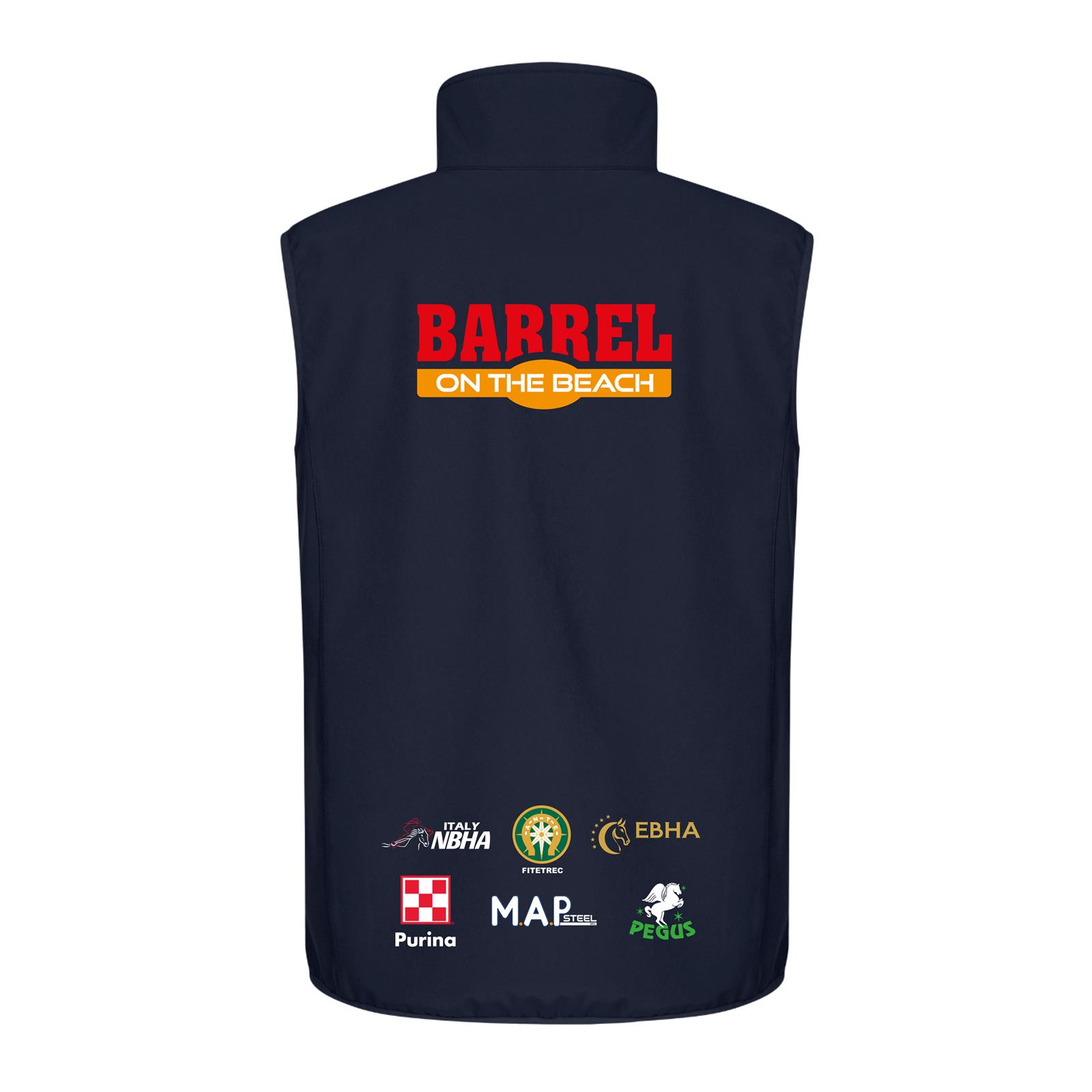 Foto 1 Giubbotto Equitazione Smanicato Uomo Softshell Eby Barrel On The Beach Navy