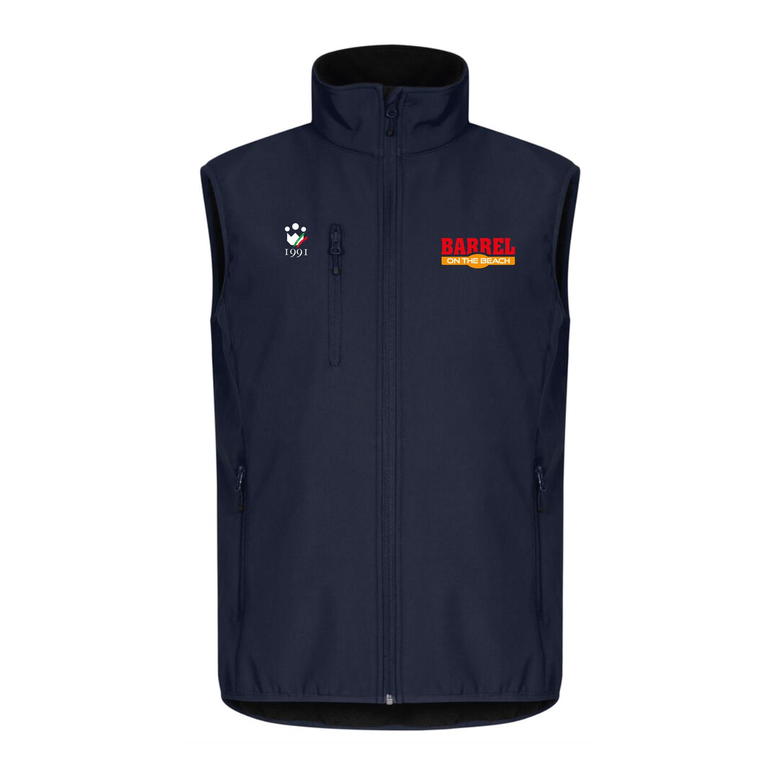 Foto principale Giubbotto Equitazione Smanicato Uomo Softshell Eby Barrel On The Beach Navy