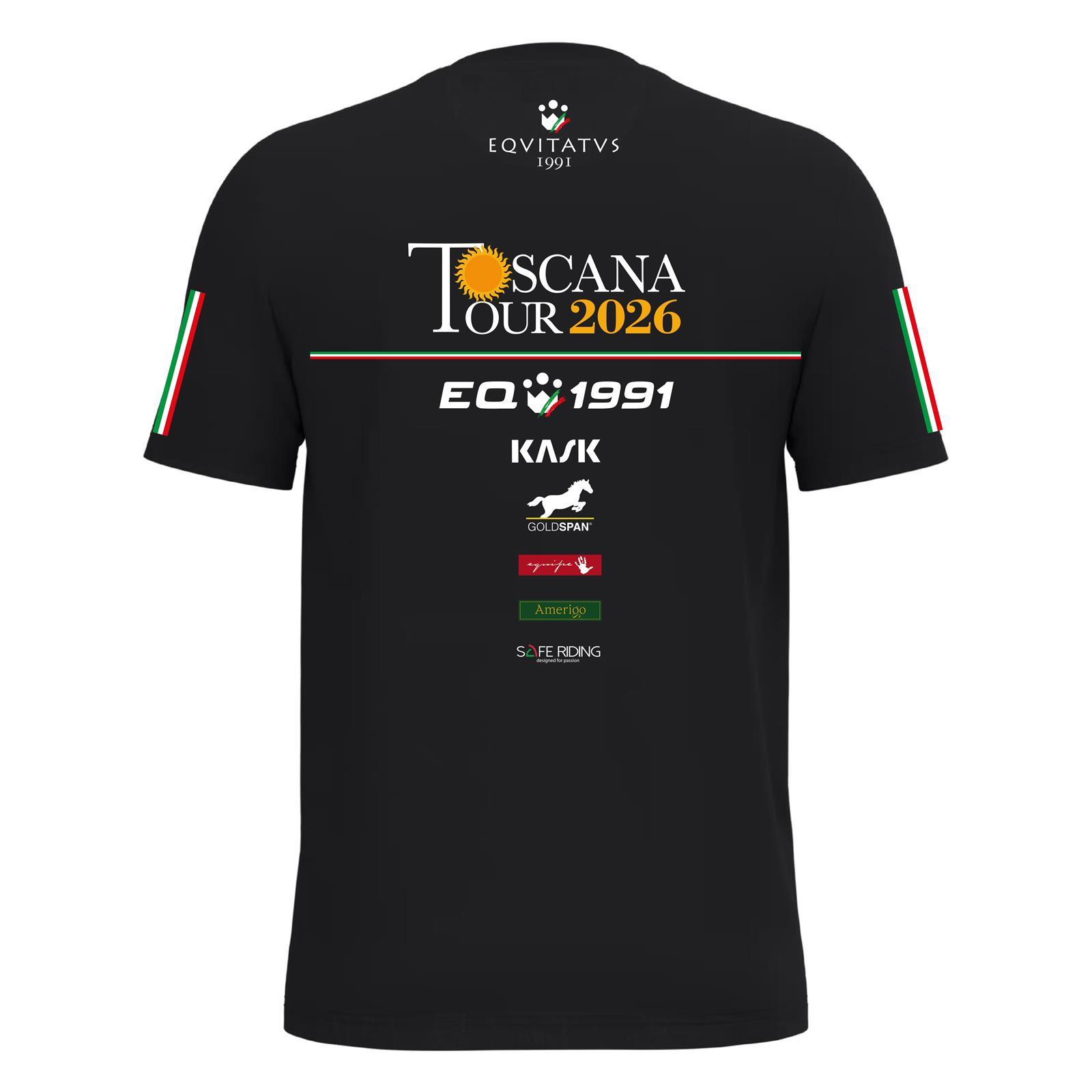 Foto 2 T-Shirt Equitazione Bambino Toscana Tour 2026 Nera
