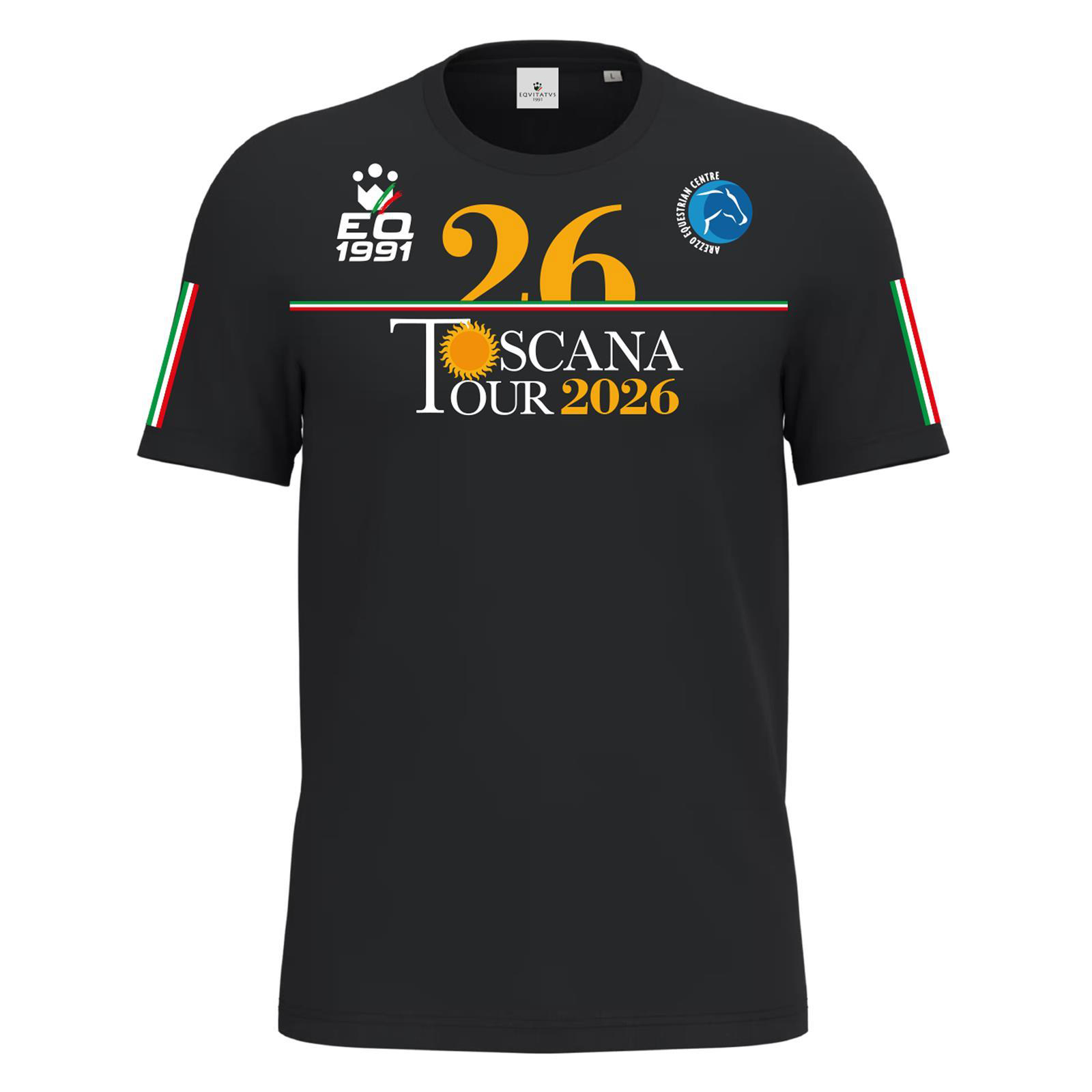 Foto principale T-Shirt Equitazione Bambino Toscana Tour 2026 Nera