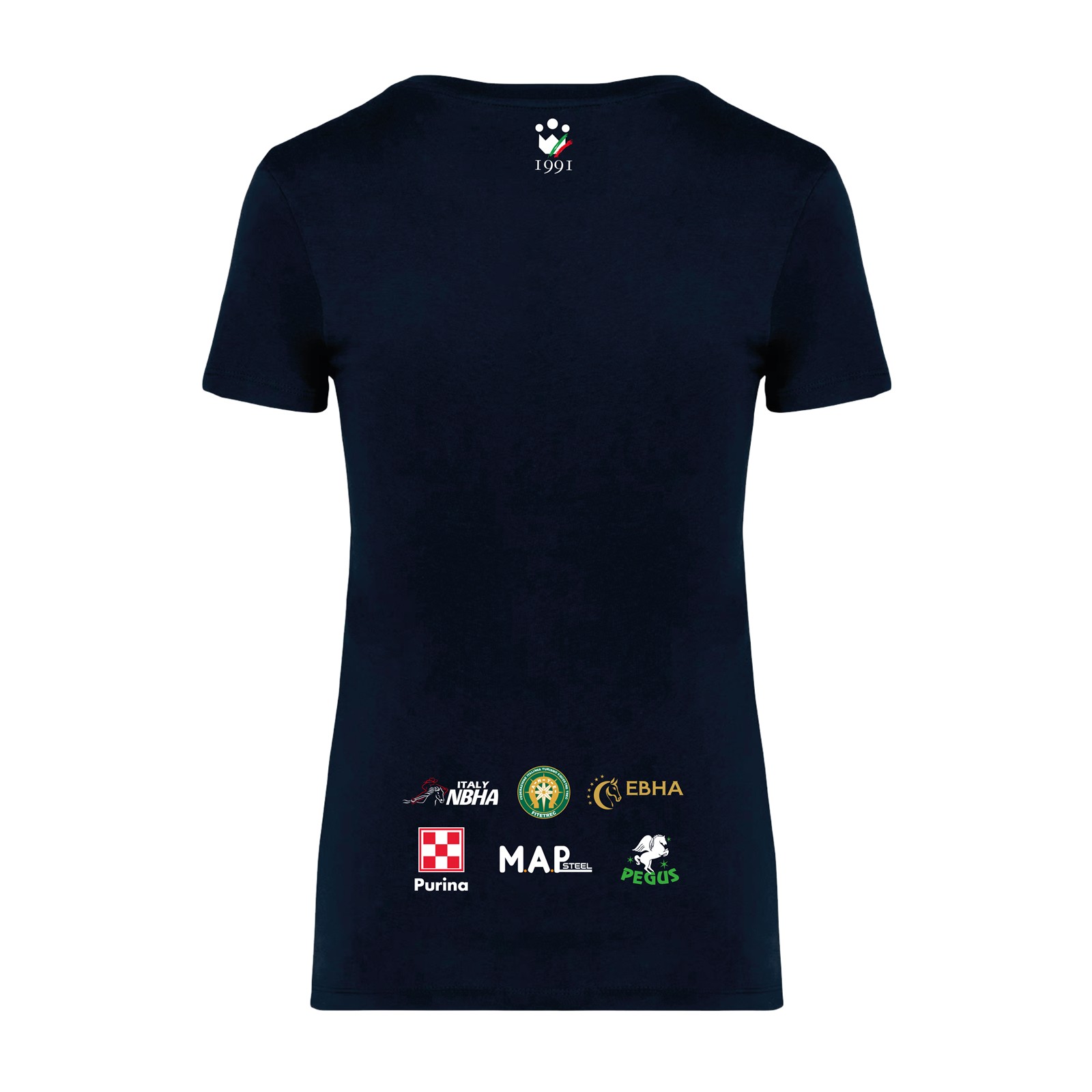 Foto 1 T-Shirt Equitazione Donna Nix Barrel On The Beach Navy