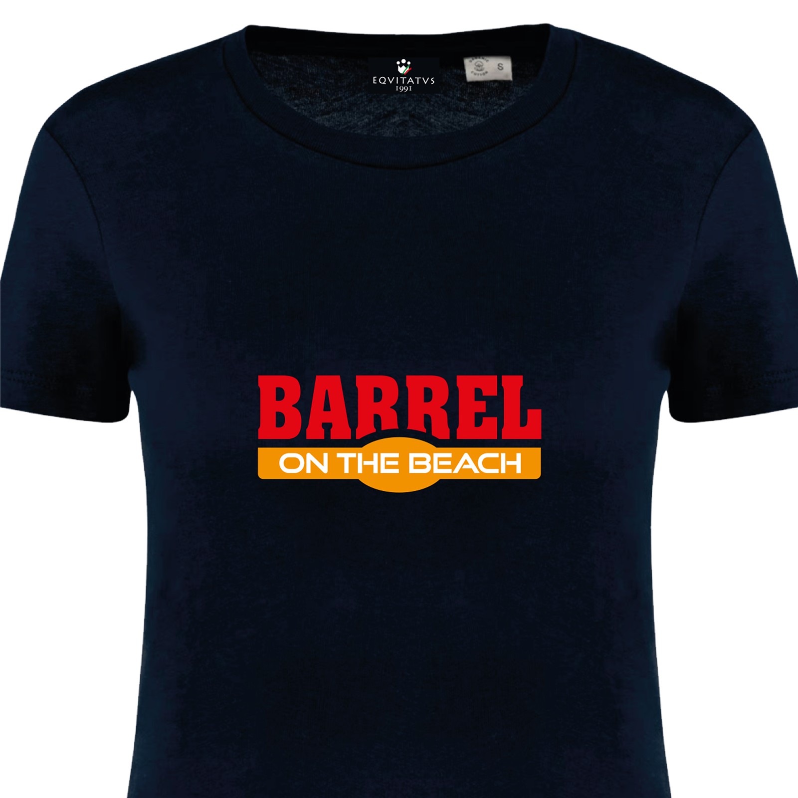 Foto 2 T-Shirt Equitazione Donna Nix Barrel On The Beach Navy