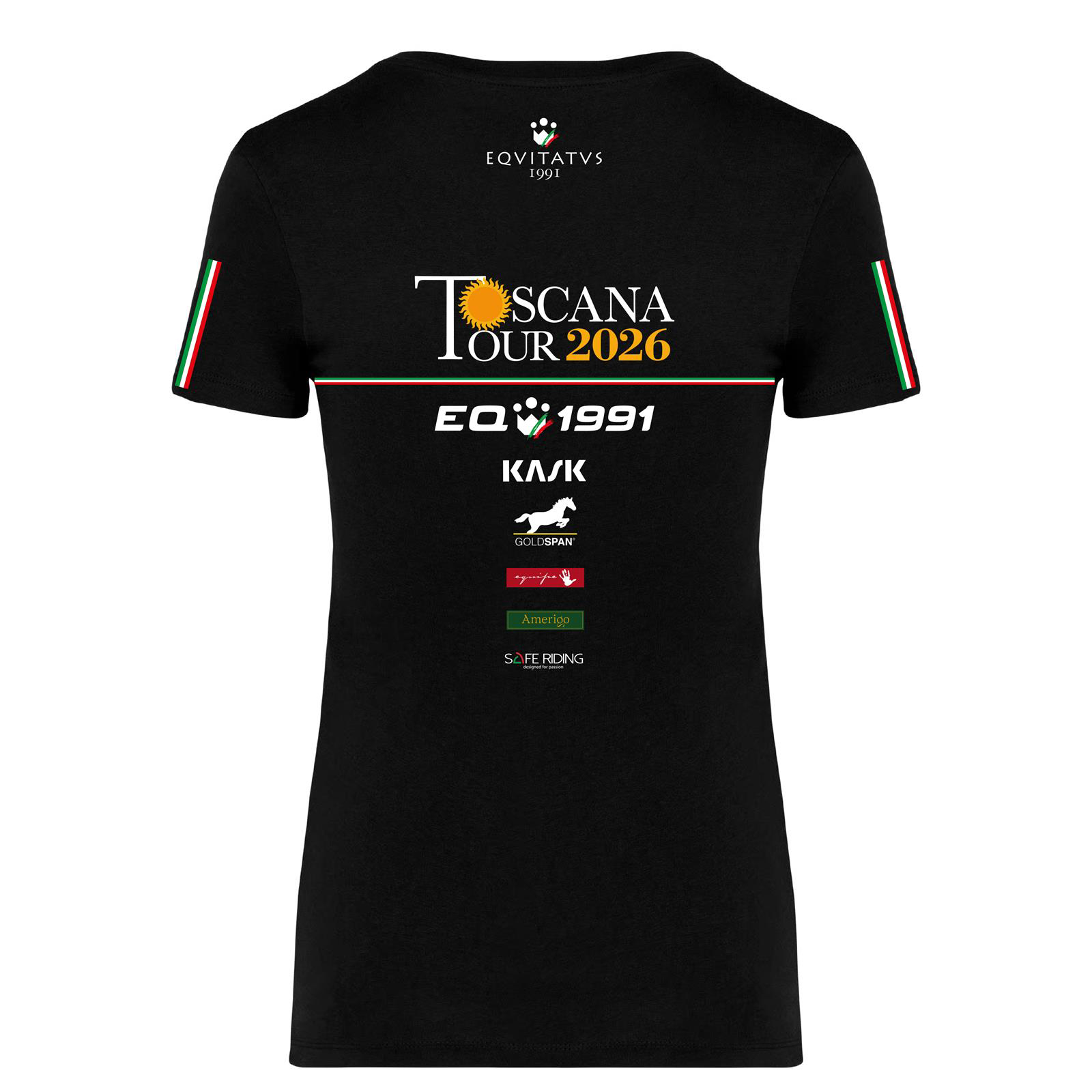 Foto 2 T-Shirt Equitazione Donna Toscana Tour 2026 Nera