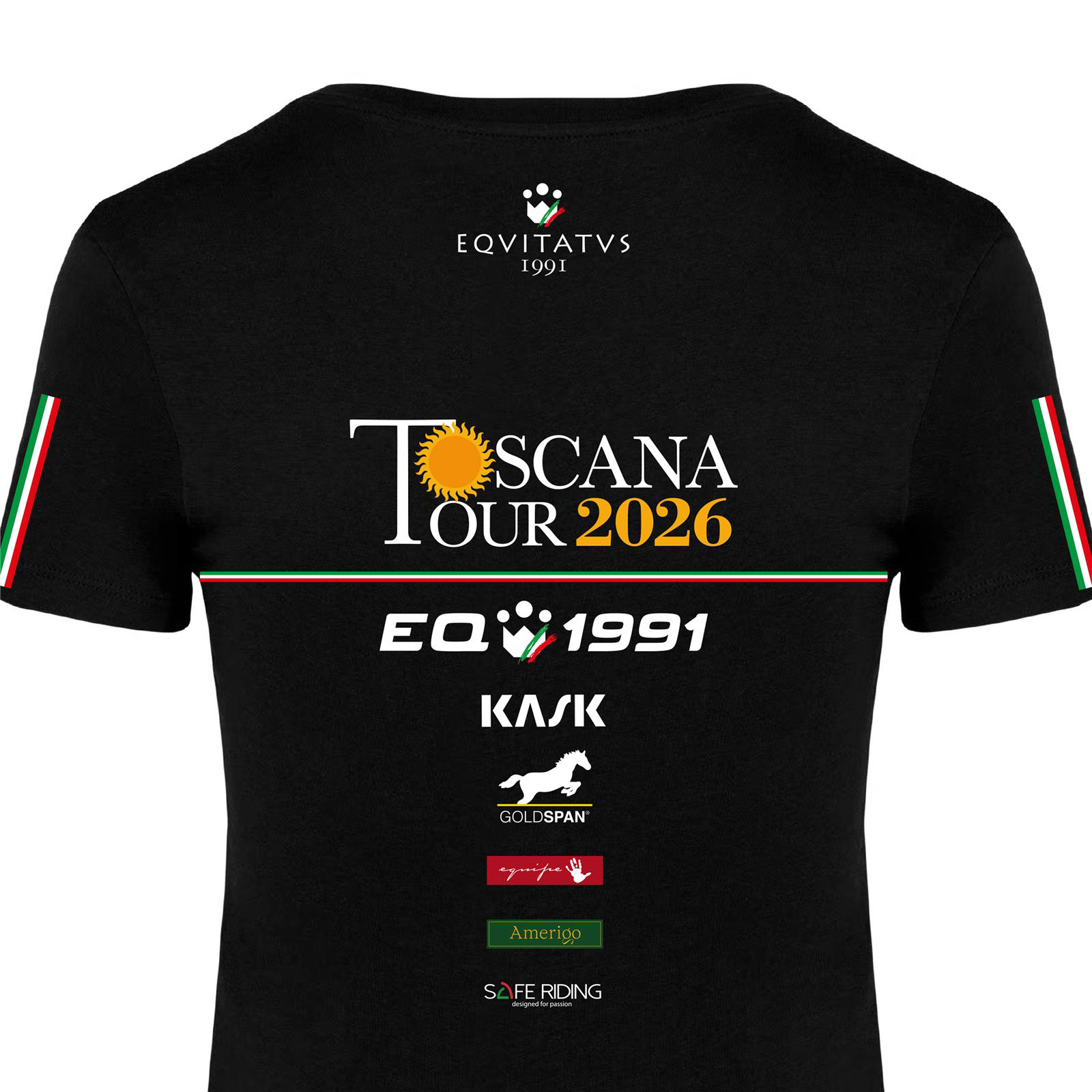 Foto 3 T-Shirt Equitazione Donna Toscana Tour 2026 Nera