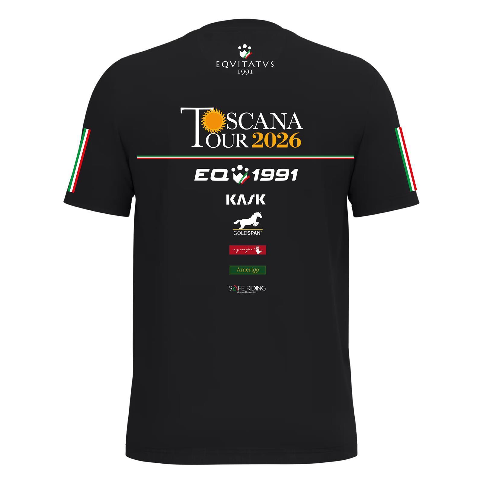 Foto 1 T-Shirt Equitazione Uomo Toscana Tour 2026 Nera