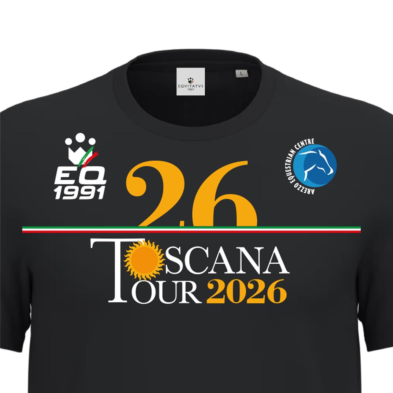 Foto 2 T-Shirt Equitazione Uomo Toscana Tour 2026 Nera