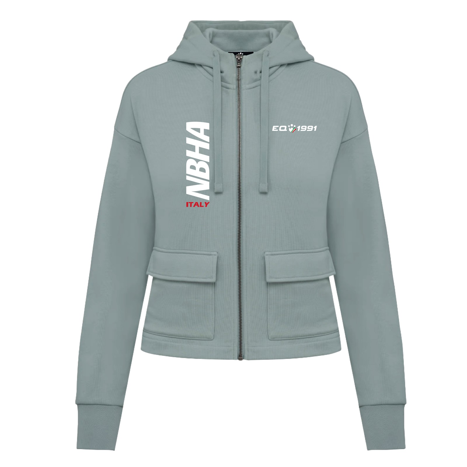 Foto principale Felpa Equitazione Donna con Zip Nbha Acquamarina