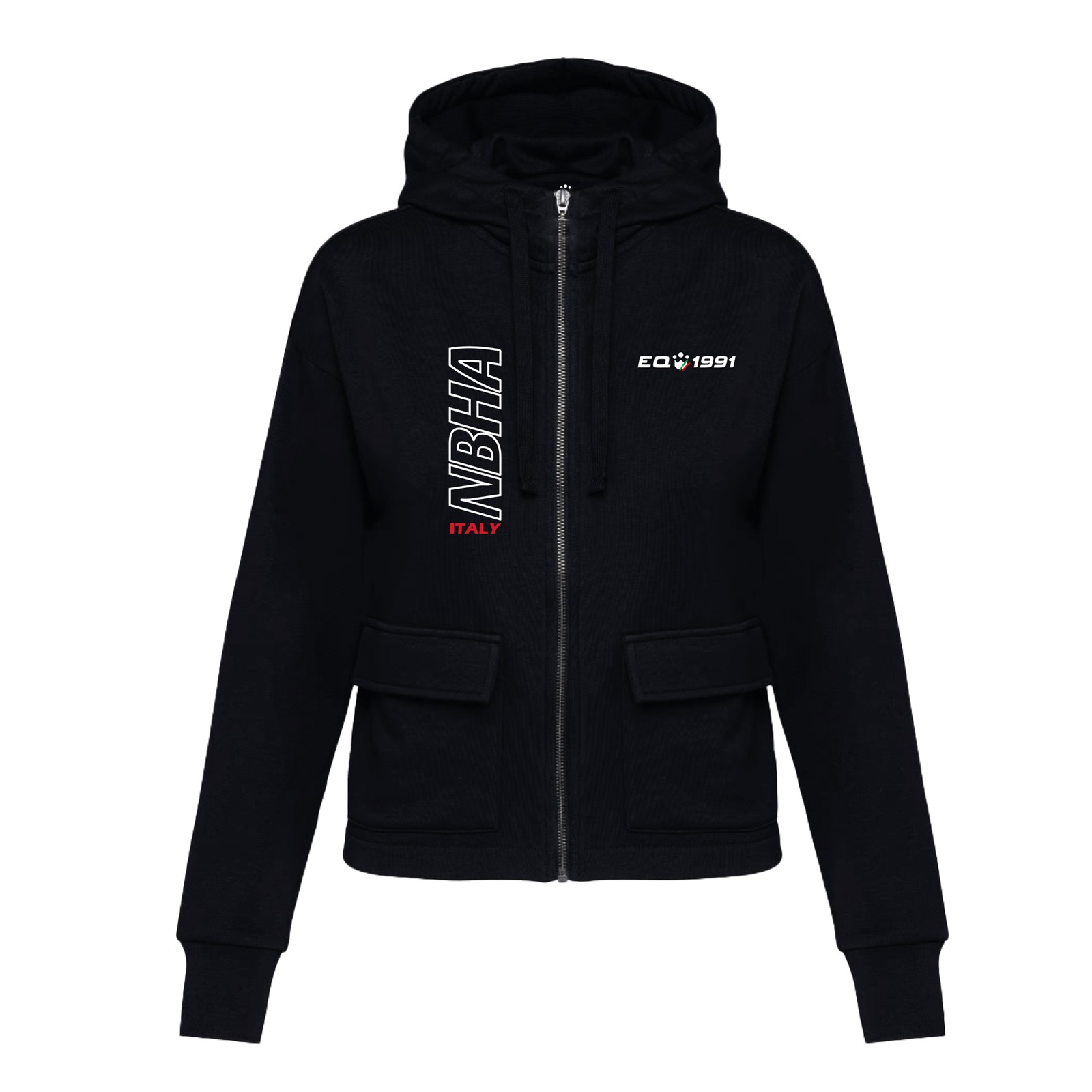 Foto principale Felpa Equitazione Donna con Zip Nbha Nera