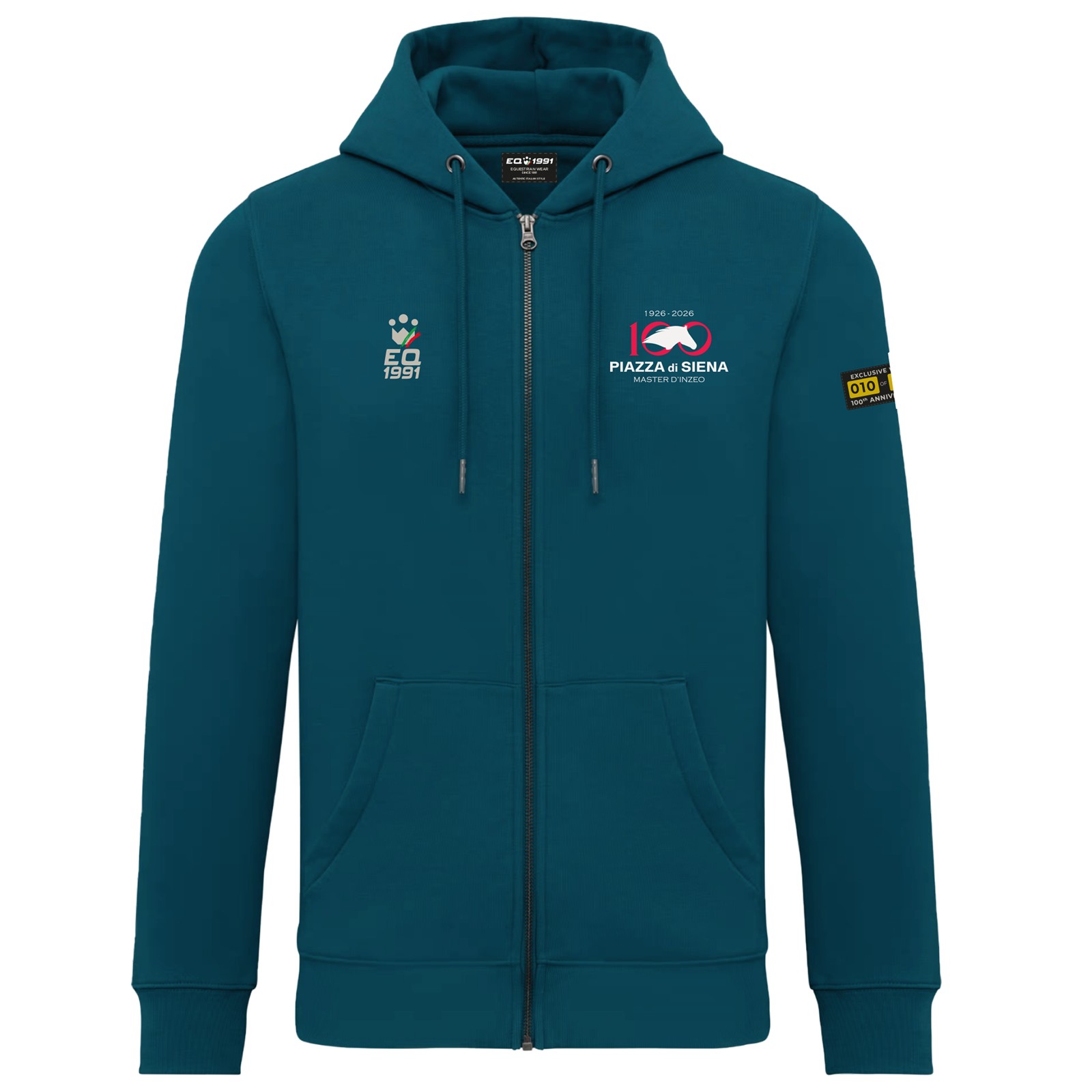 Foto principale Felpa Equitazione Unisex Special 100 Piazza di Siena Peacock Blue