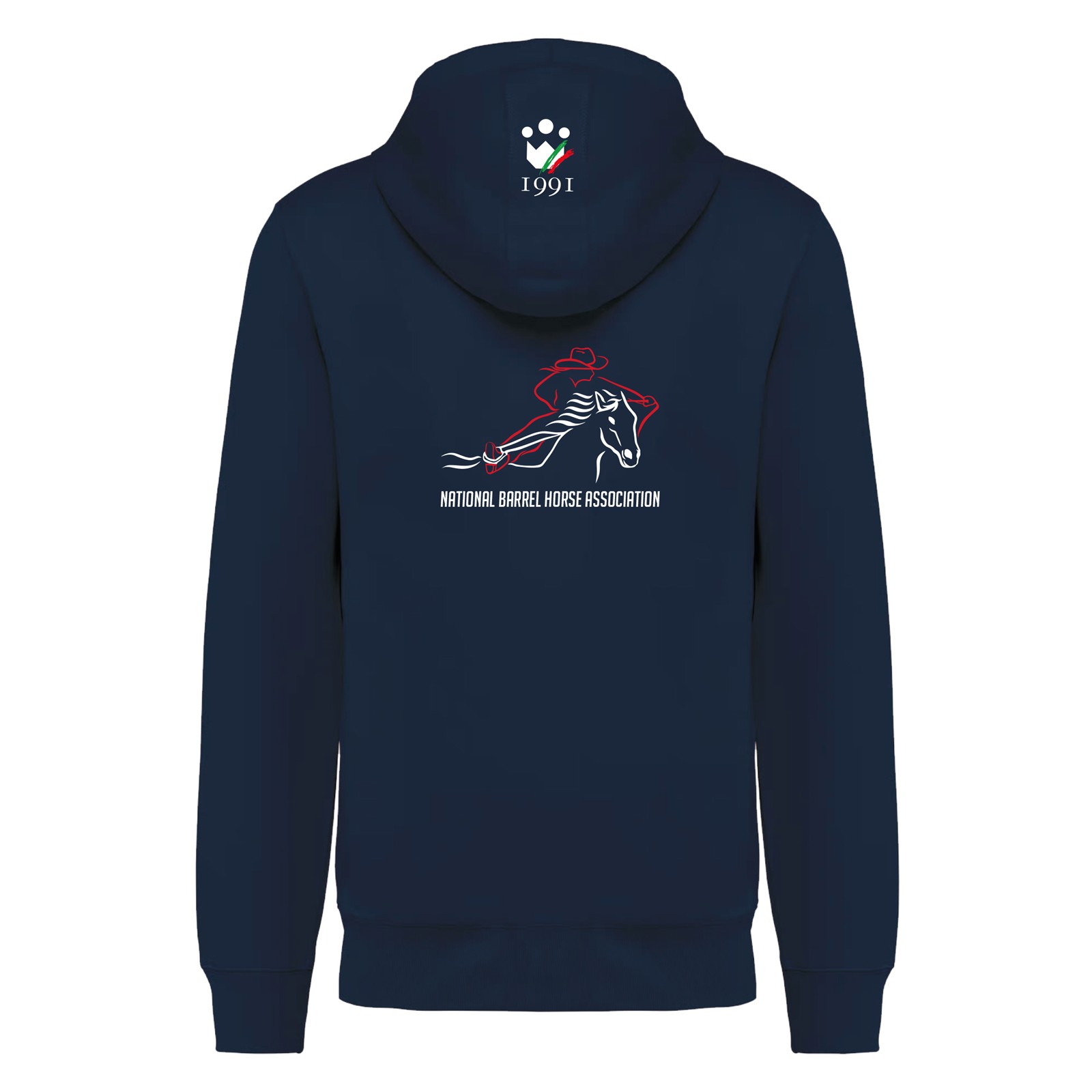 Foto 1 Felpa Equitazione Uomo con Zip Nbha Navy