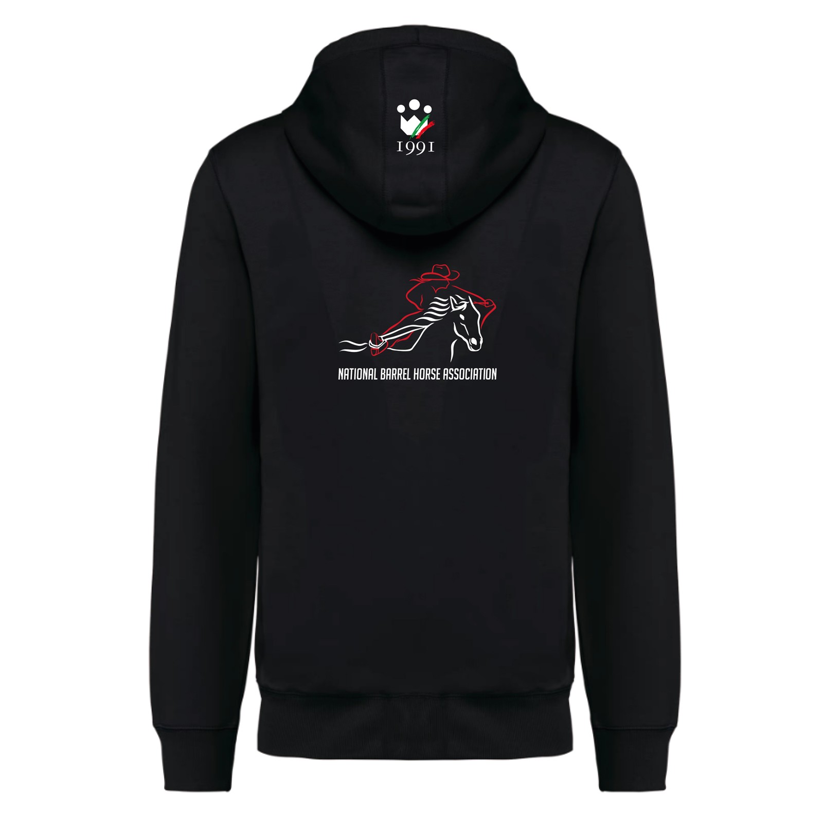 Foto 1 Felpa Equitazione Uomo con Zip Nbha Nera