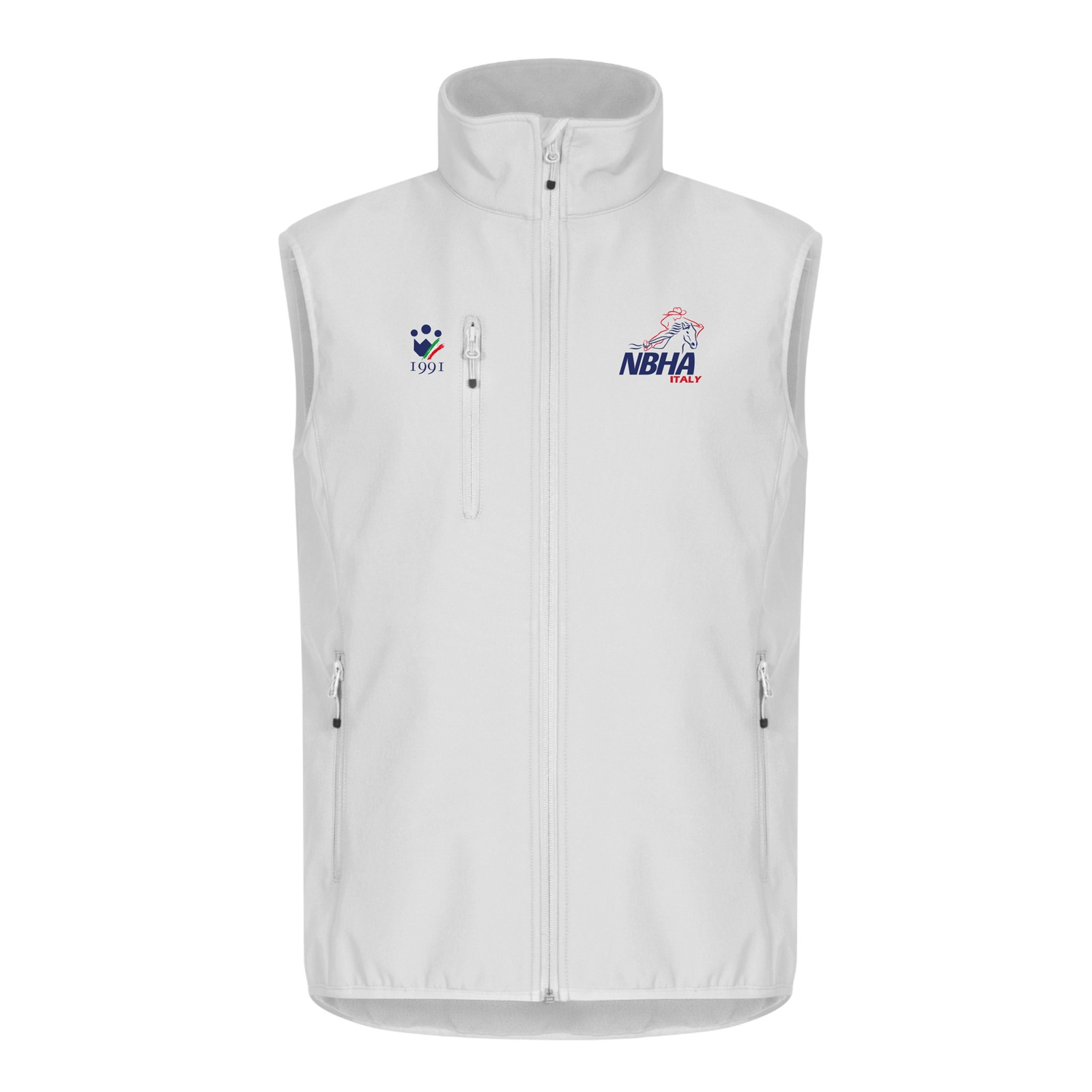 Foto principale Giubbotto Equitazione Smanicato Uomo Softshell Xya Nbha Bianco