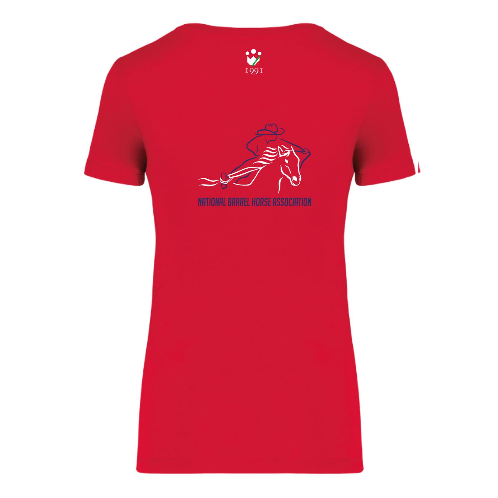 Foto 1 T-Shirt Equitazione Donna Fly Nbha Rossa