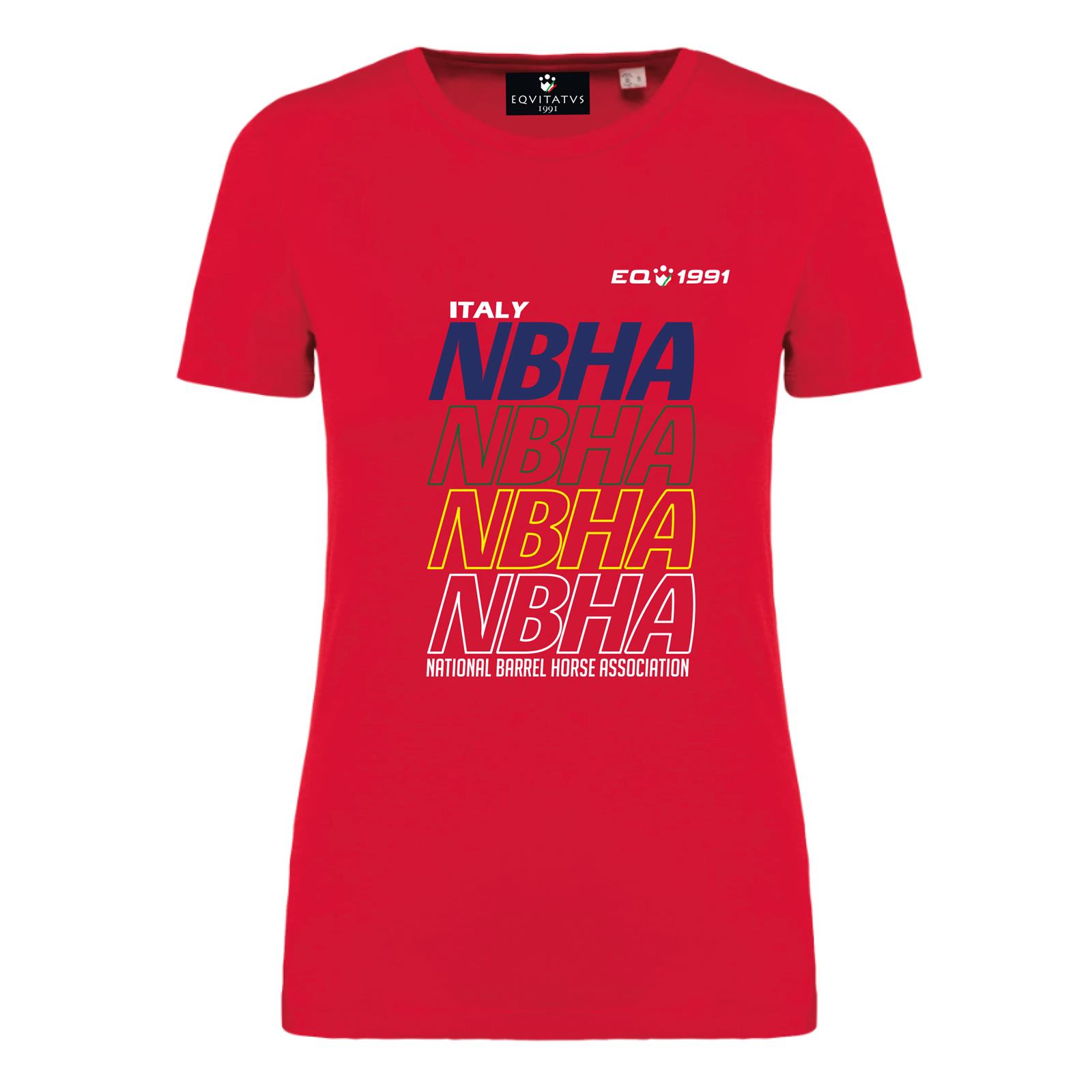 Foto principale T-Shirt Equitazione Donna Fly Nbha Rossa