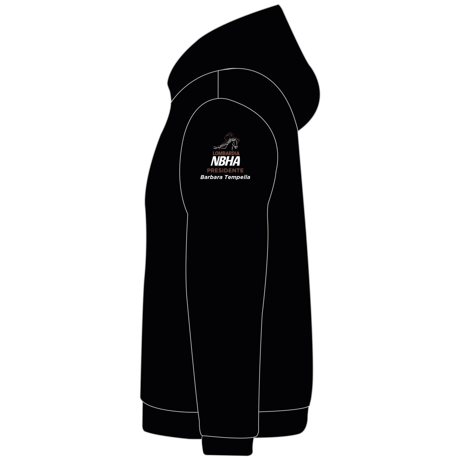 Foto 1 Felpa Equitazione Unisex con Zip Caramello Nbha Nera