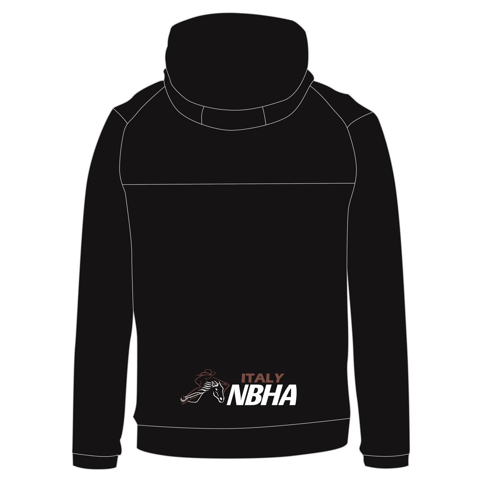 Foto 2 Felpa Equitazione Unisex con Zip Caramello Nbha Nera