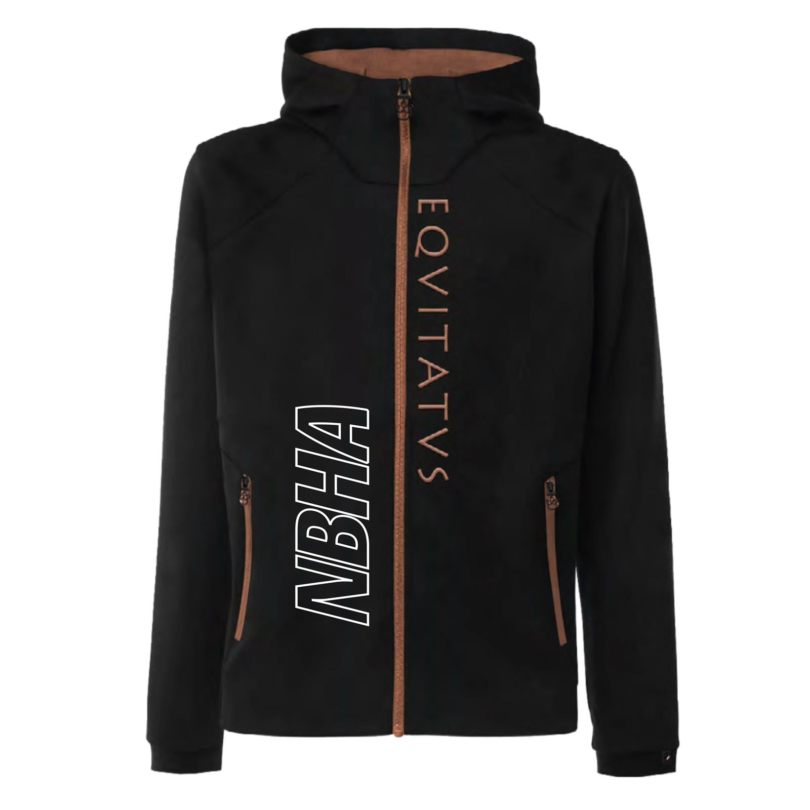 Foto principale Felpa Equitazione Unisex con Zip Caramello Nbha Nera